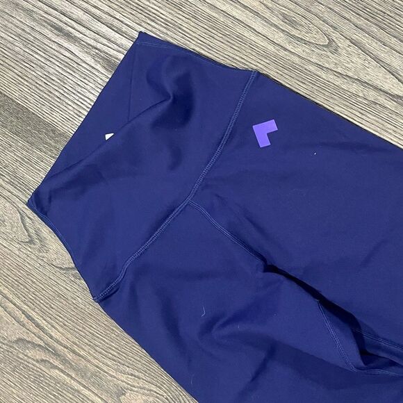 NWT Tonal Leggings High Waist Perforated Panel Pull-On Workout Pants Blue XS - Picture 5 of 8